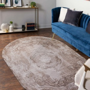 Ковер турецкий овальный 03707A BROWN - коллекция ARMINA