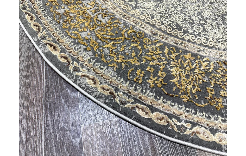 Ковер турецкий Lisa A3503A_IVORY MUSTARD овальный