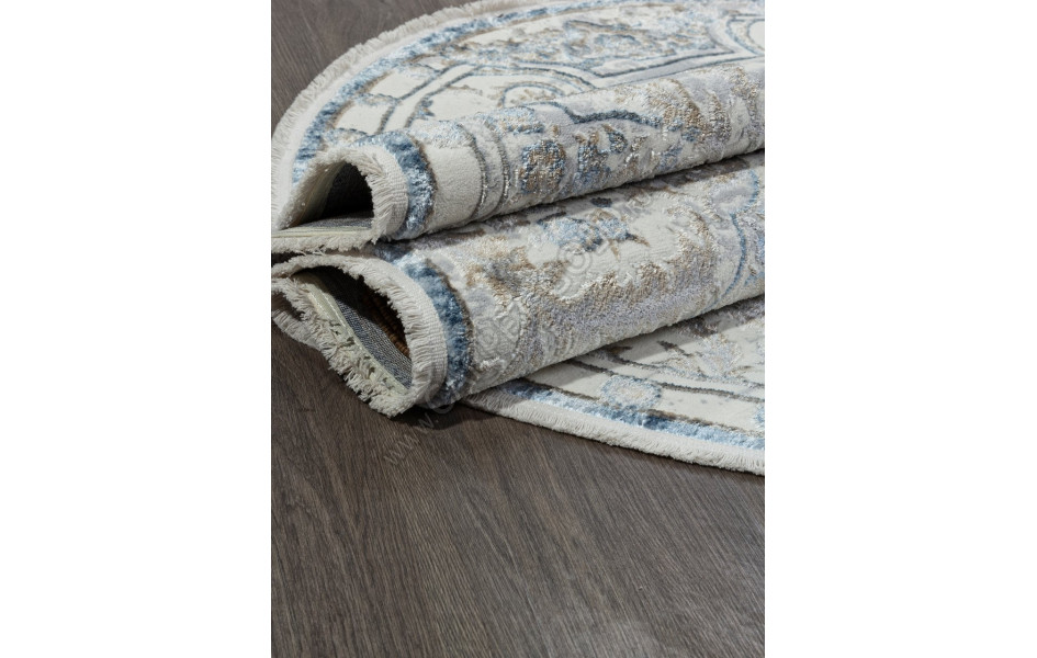 Ковер 00765A - D.BLUE FDY / CREAM HB - Овал - коллекция SAHARA