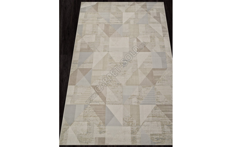 Ковер F416AD - BEIGE / L.BROWN - Прямоугольник - коллекция AFINA