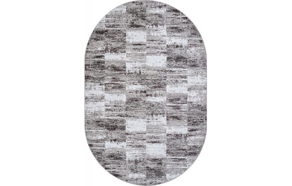 Ковер F394 - GRAY - Овал - коллекция SILVER