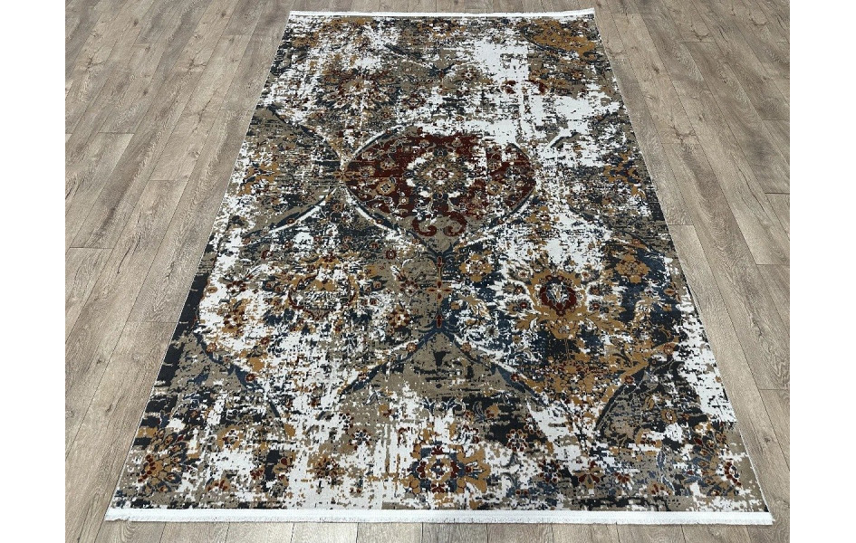 9565A WHITE/BEIGE DAHLIA